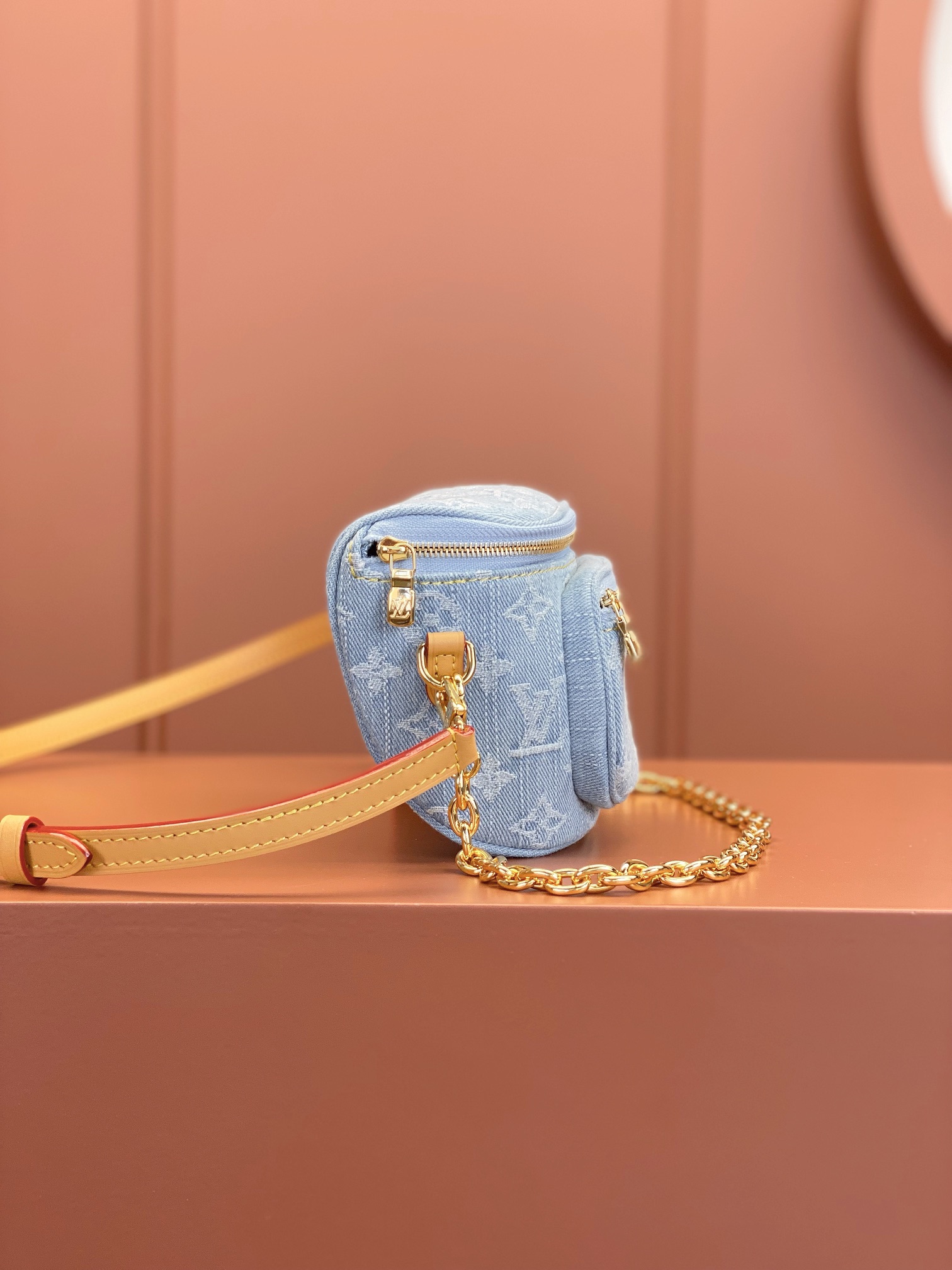 [TOP] Louis Vuitton LV Mini Bum Bag 17x12x9.5cm - Blue