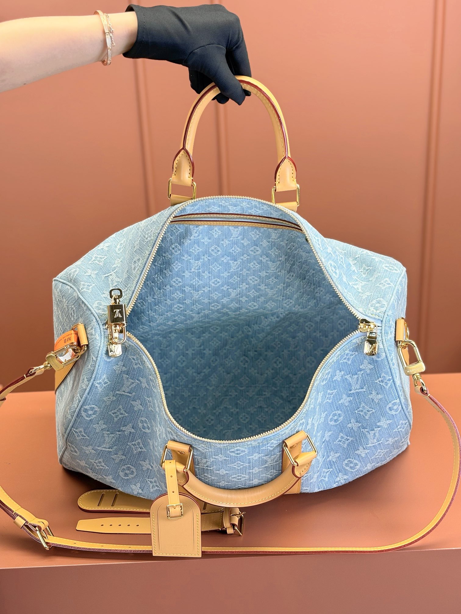 [TOP] Louis Vuitton LV Keepall Bandoulière 45 Travel Bag 45x27x20cm - Blue