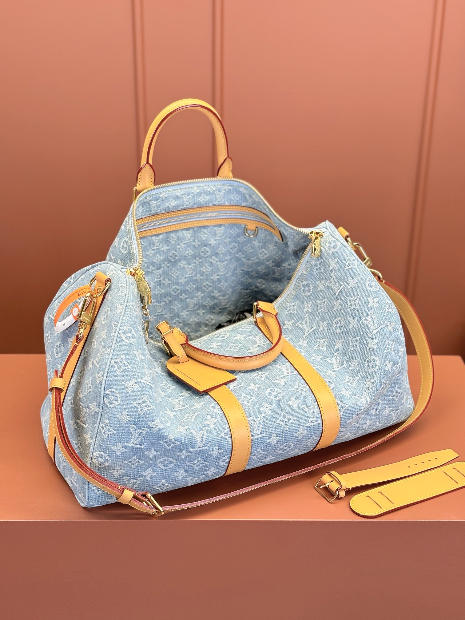 [TOP] Louis Vuitton LV Keepall Bandoulière 45 Travel Bag 45x27x20cm - Blue