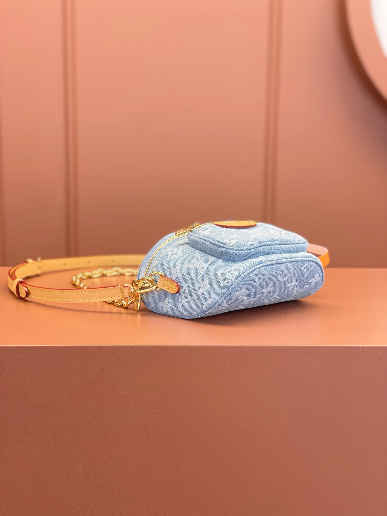 [TOP] Louis Vuitton LV Mini Bum Bag 17x12x9.5cm - Blue