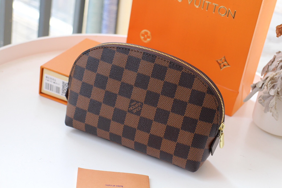 [TOP] Louis Vuitton LV Cosmetic Pouch 17*12*6cm-Brown