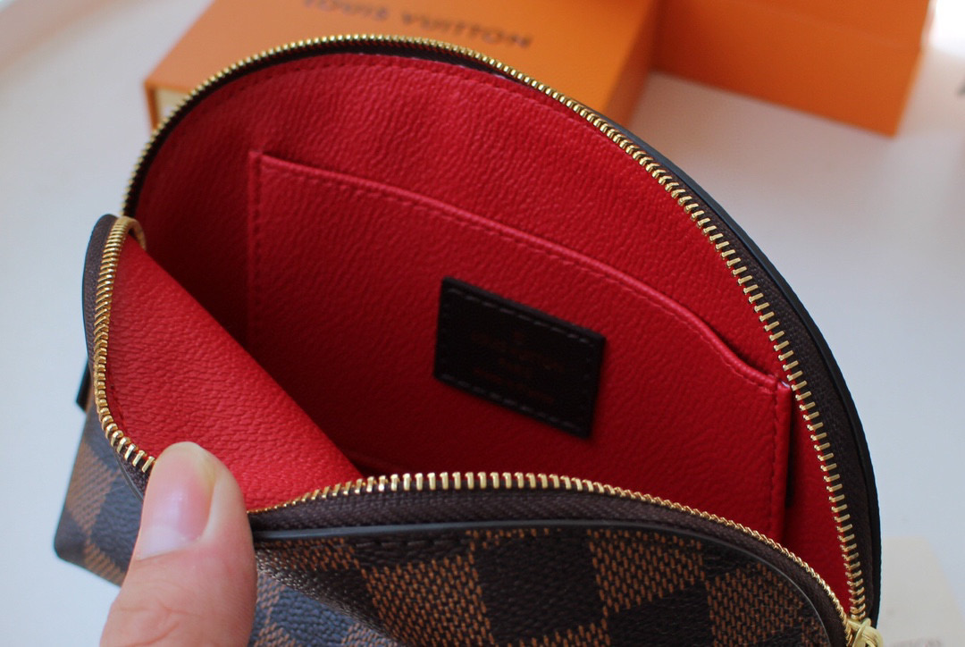 [TOP] Louis Vuitton LV Cosmetic Pouch 17*12*6cm-Brown