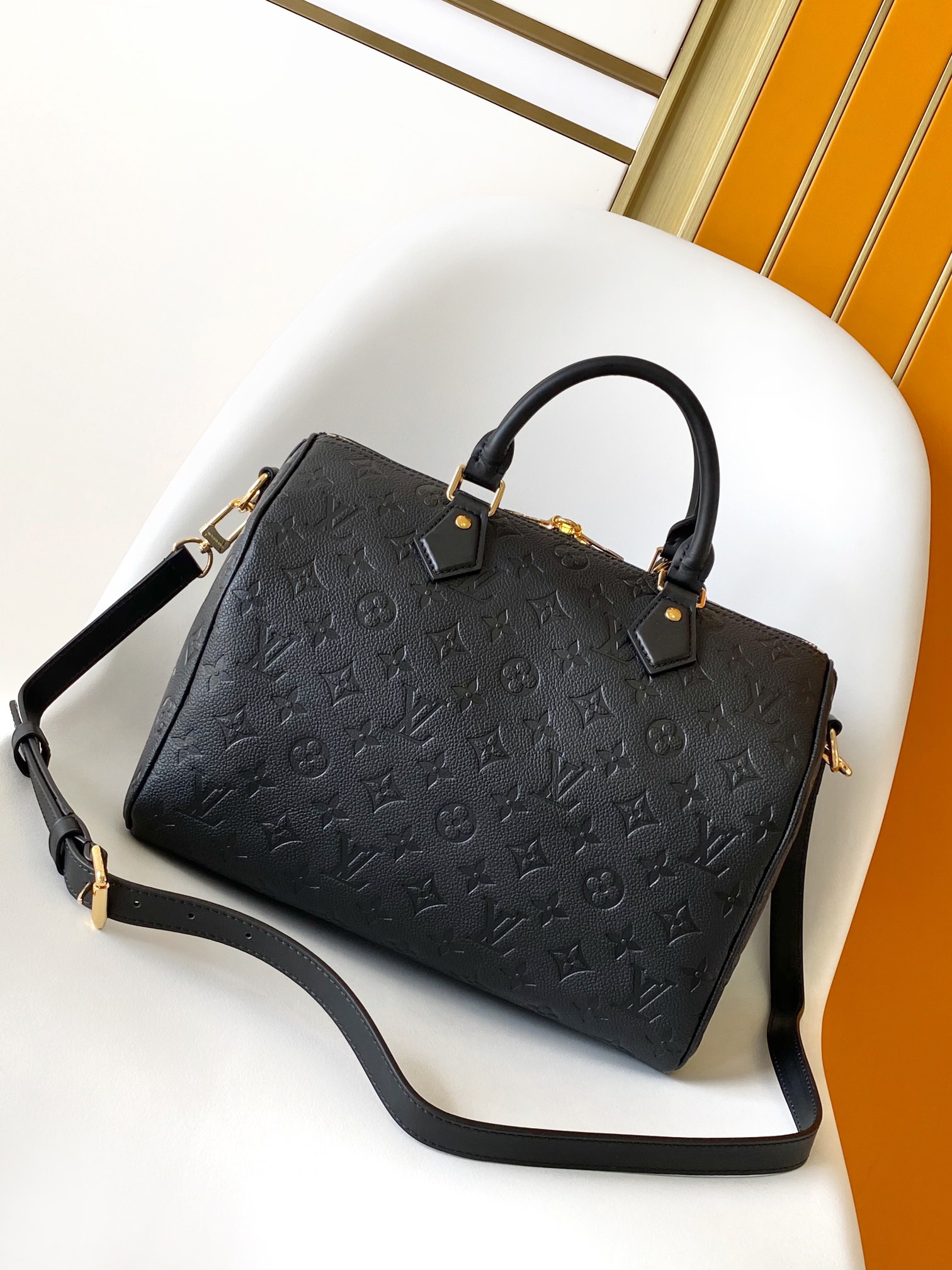 [TOP] Louis Vuitton LV L*V Speedy Bags 30 Empreinte Leather 30*21*17 cm - 2 Colour