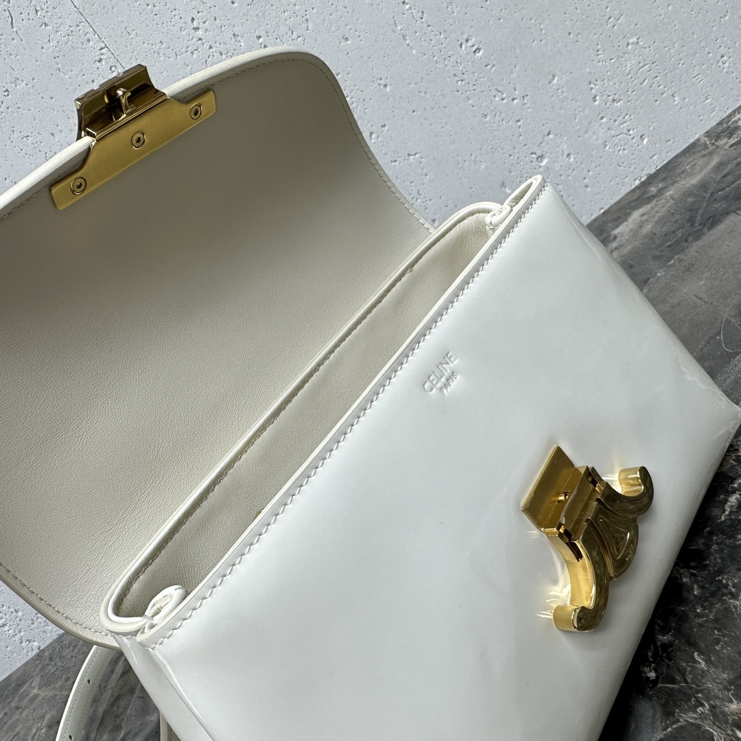 [TOP] CELINE Triomphe Bag Patent Leather 20.5x13 x8cm - 2 Colour