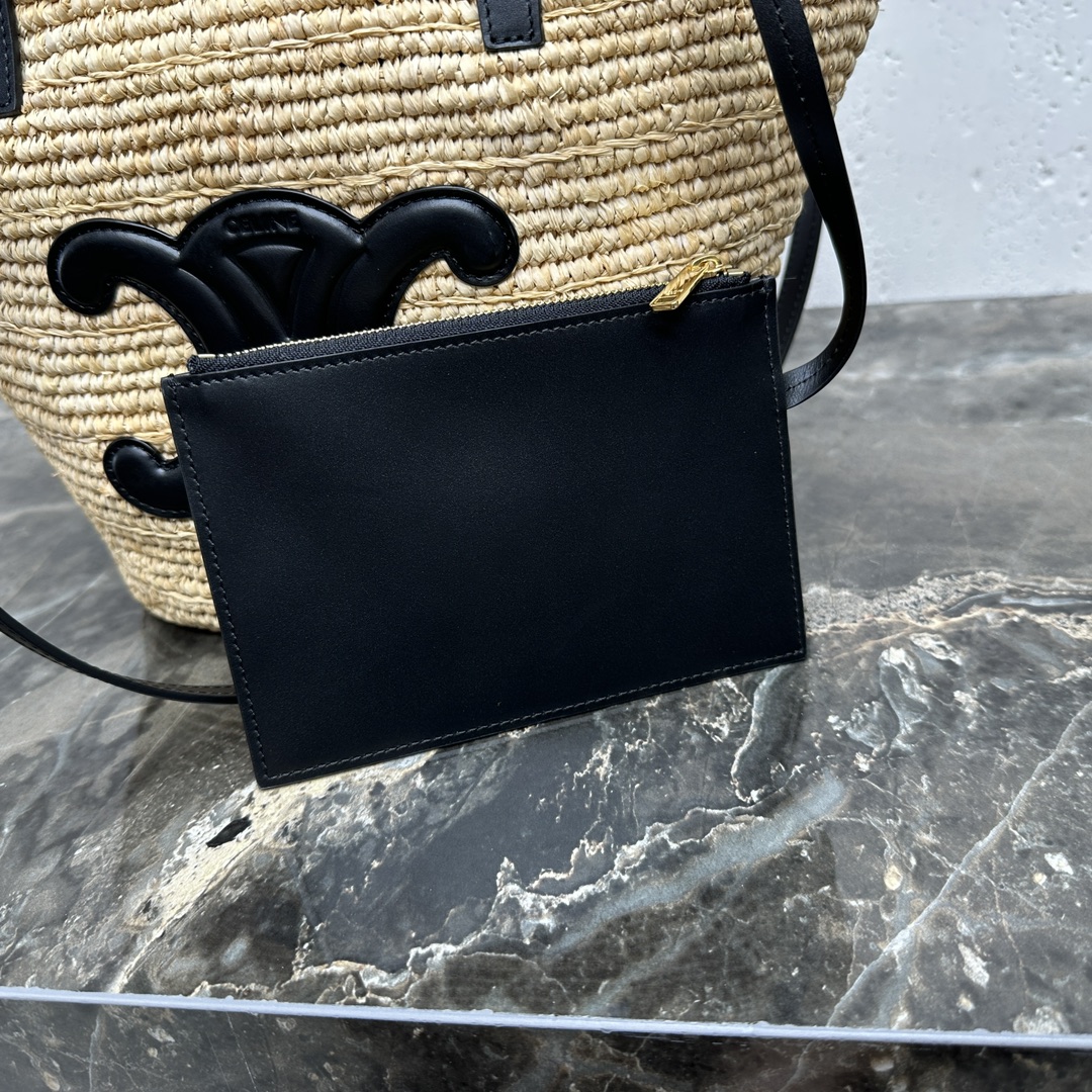 [TOP] CELINE Classic Woven Basket Bag Cowhide Leather 21.5x22x13cm - 4 Color