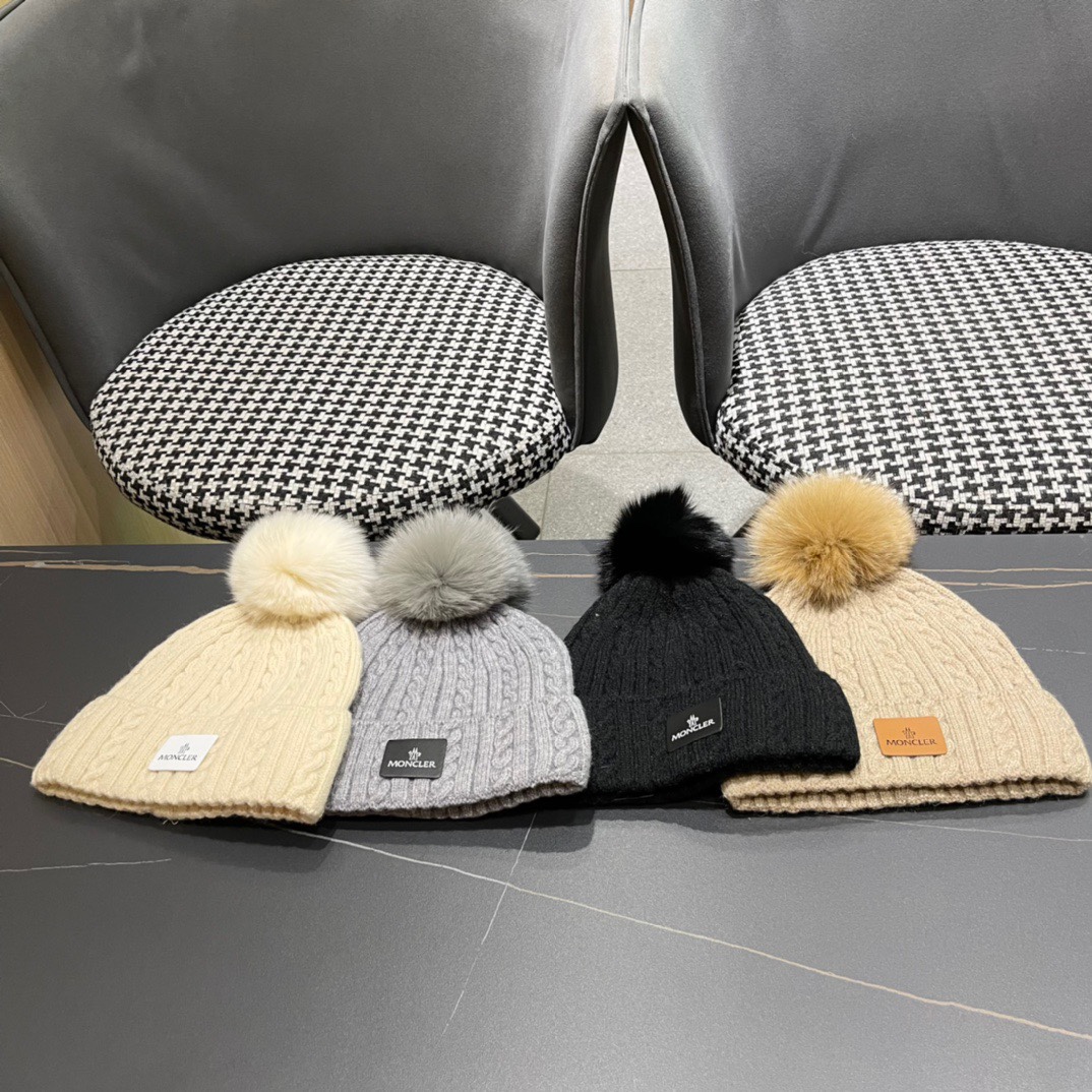[TOP] Moncler Knitted Woolen Hat - 4 Colour