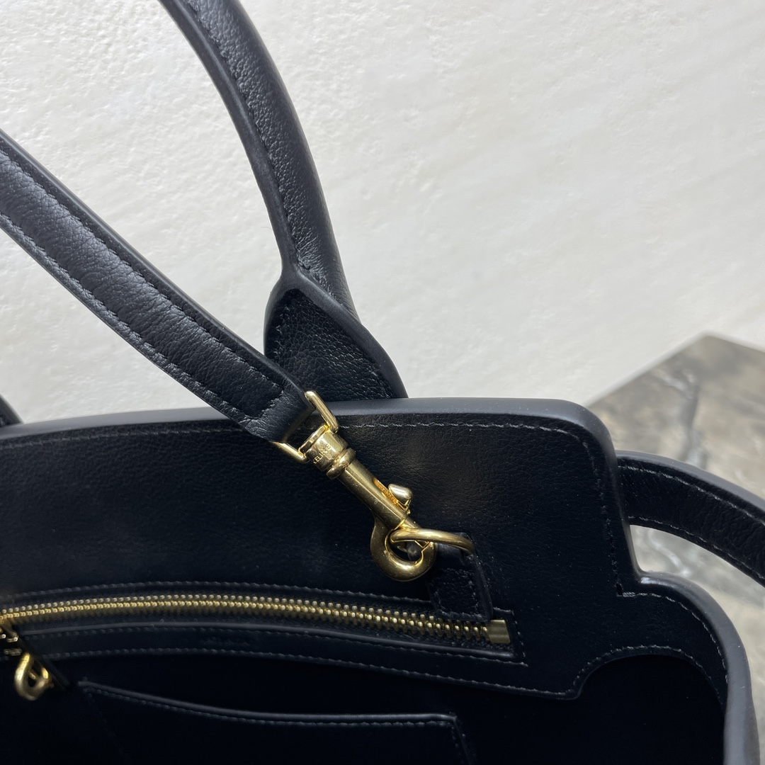 [TOP] CELINE TEEN CONTI Calfskin Bag 21x25x11cm - Brown/Black