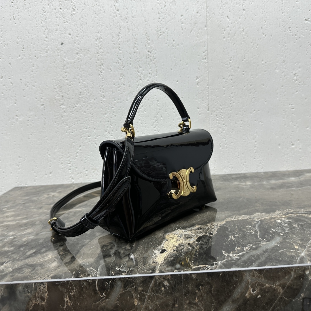 [TOP] CELINE Triomphe Bag Patent Leather 20.5x13 x8cm - 2 Colour