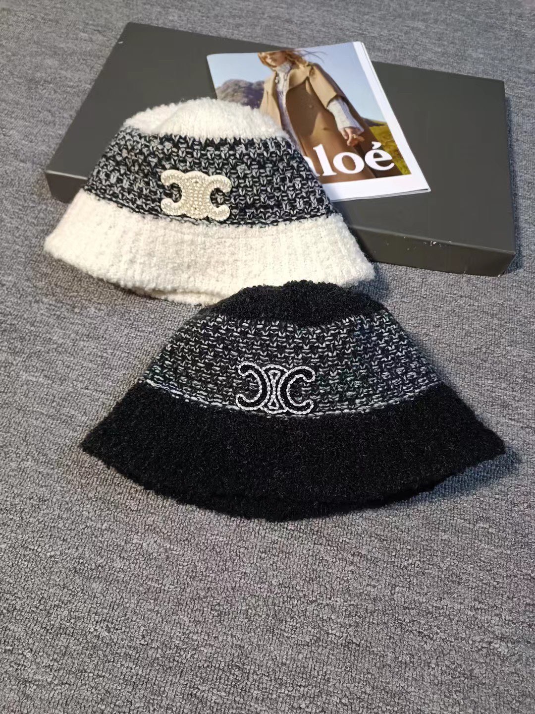 [TOP] CELINE Striped Bucket Hat - 3 Colour