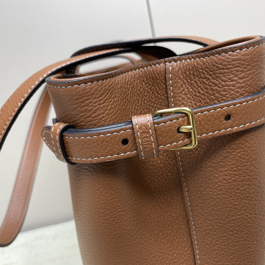 [TOP] CELINE Cabas Anais Grained Calfskin Bag 24x25x12cm - Brown