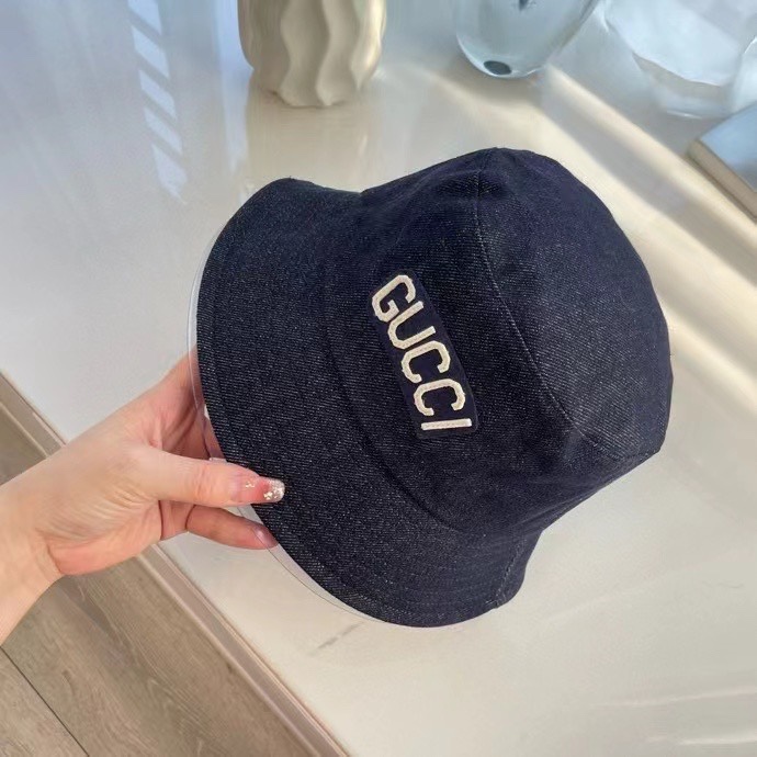 [TOP] GUCCI Cowboy Fisherman Hat - Denim Blue