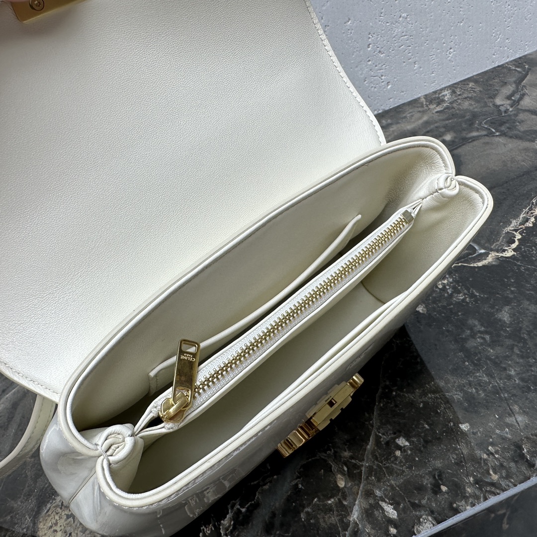 [TOP] CELINE Triomphe Bag Patent Leather 20.5x13 x8cm - 2 Colour