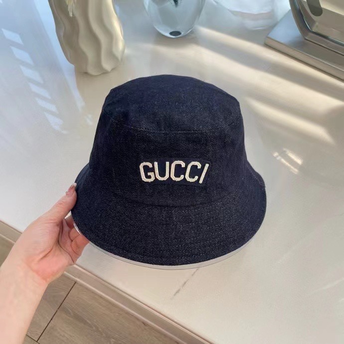 [TOP] GUCCI Cowboy Fisherman Hat - Denim Blue