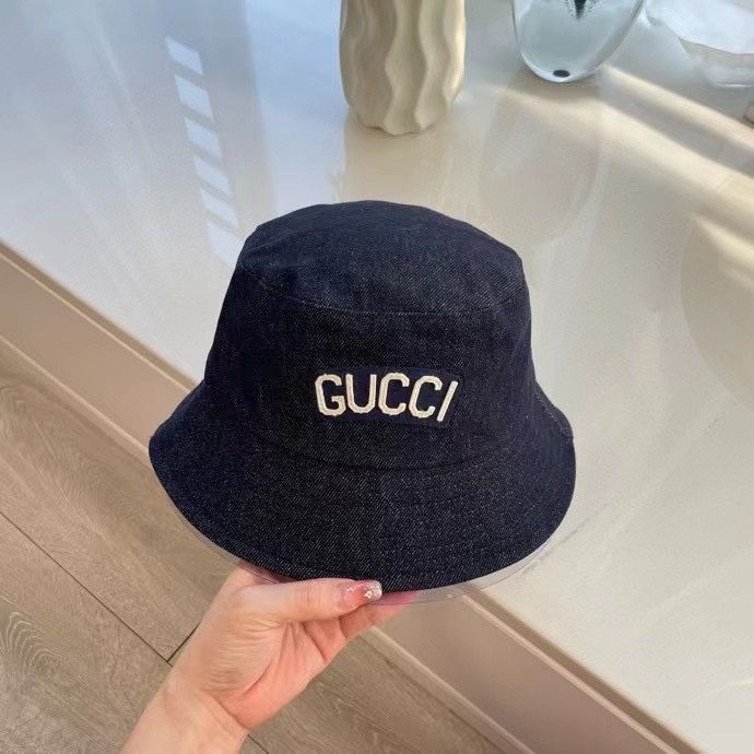 [TOP] GUCCI Cowboy Fisherman Hat - Denim Blue