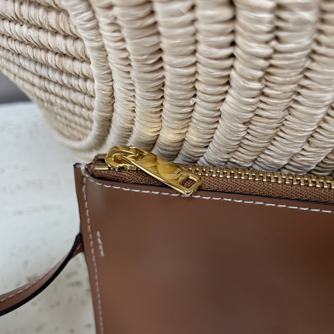 [TOP] CELINE Woven Basket Bag 36x20.5x13cm/47x30.5x15cm - Beige