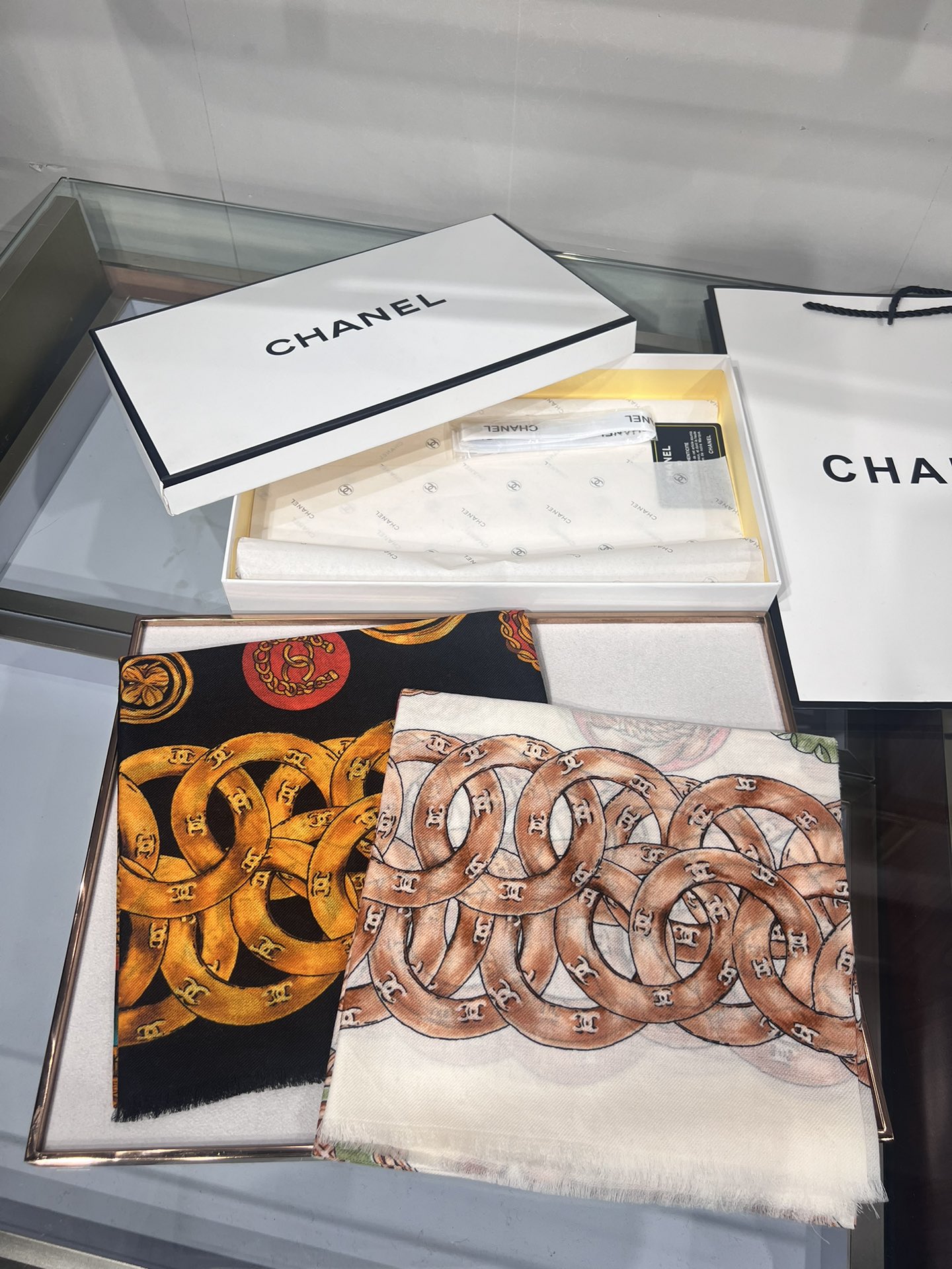 [TOP] CHANEL  Square Scarf 110*110cm - 2 Colors