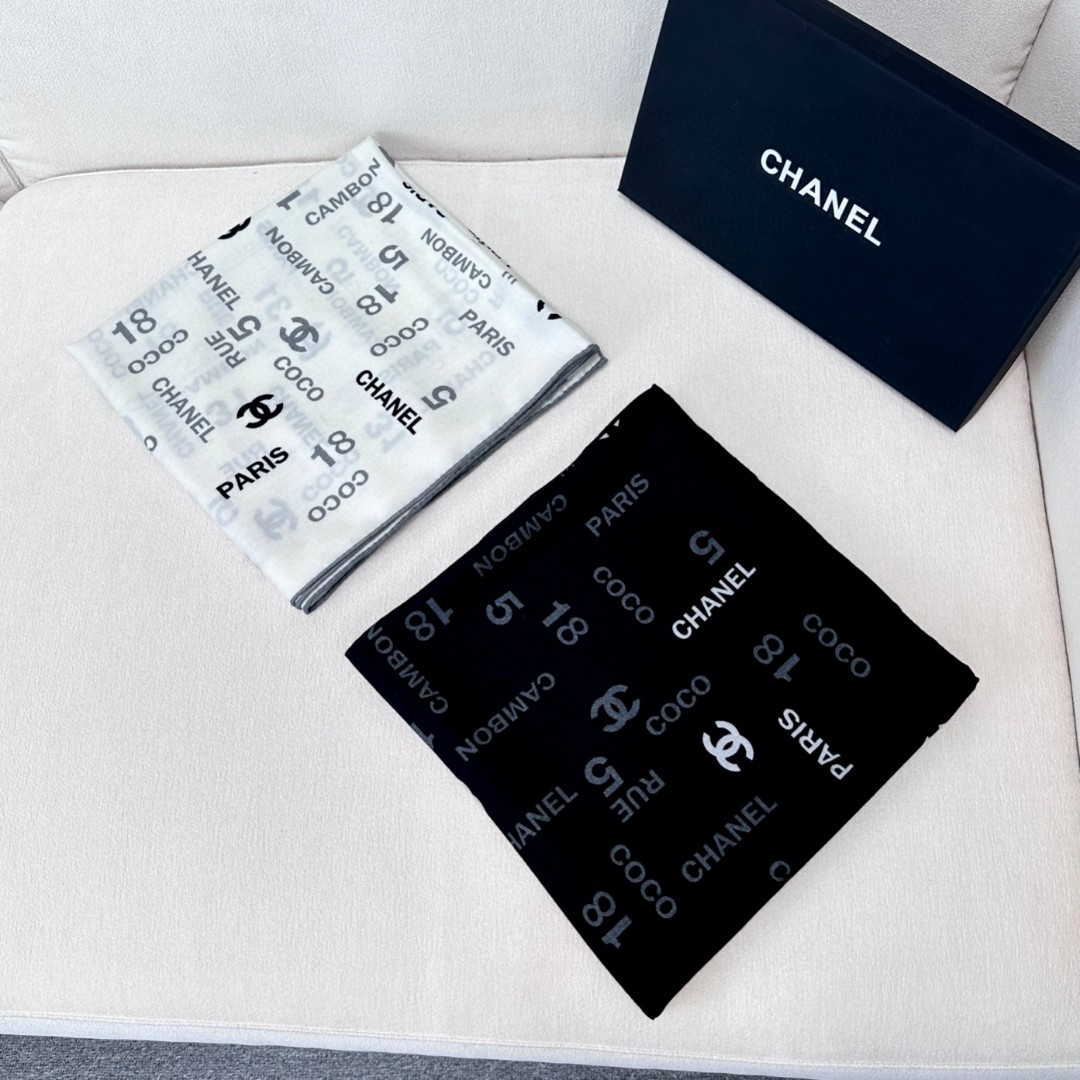 [TOP] CHANEL Silk Square Scarf 140*140cm - 2 Colors