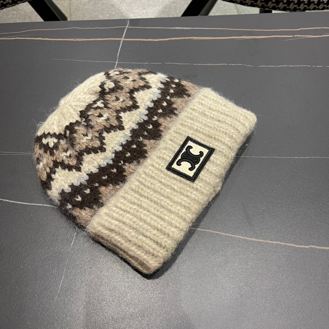 [TOP] CELINE Wool Knitted Hat - 4 Colour