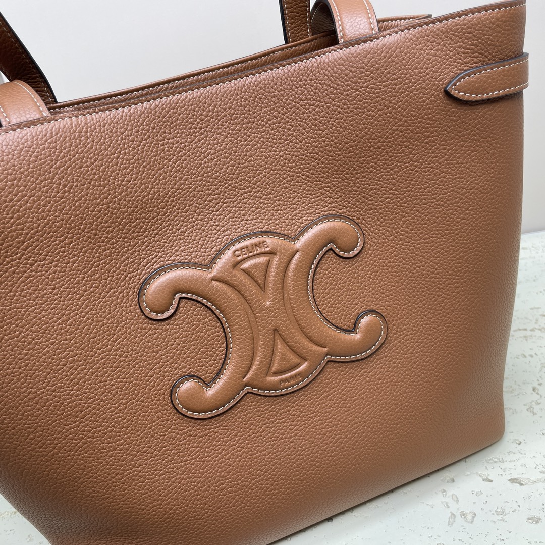 [TOP] CELINE Cabas Bags Granulated Cow Leather Handbag - 24*25*12CM - 2 Colour