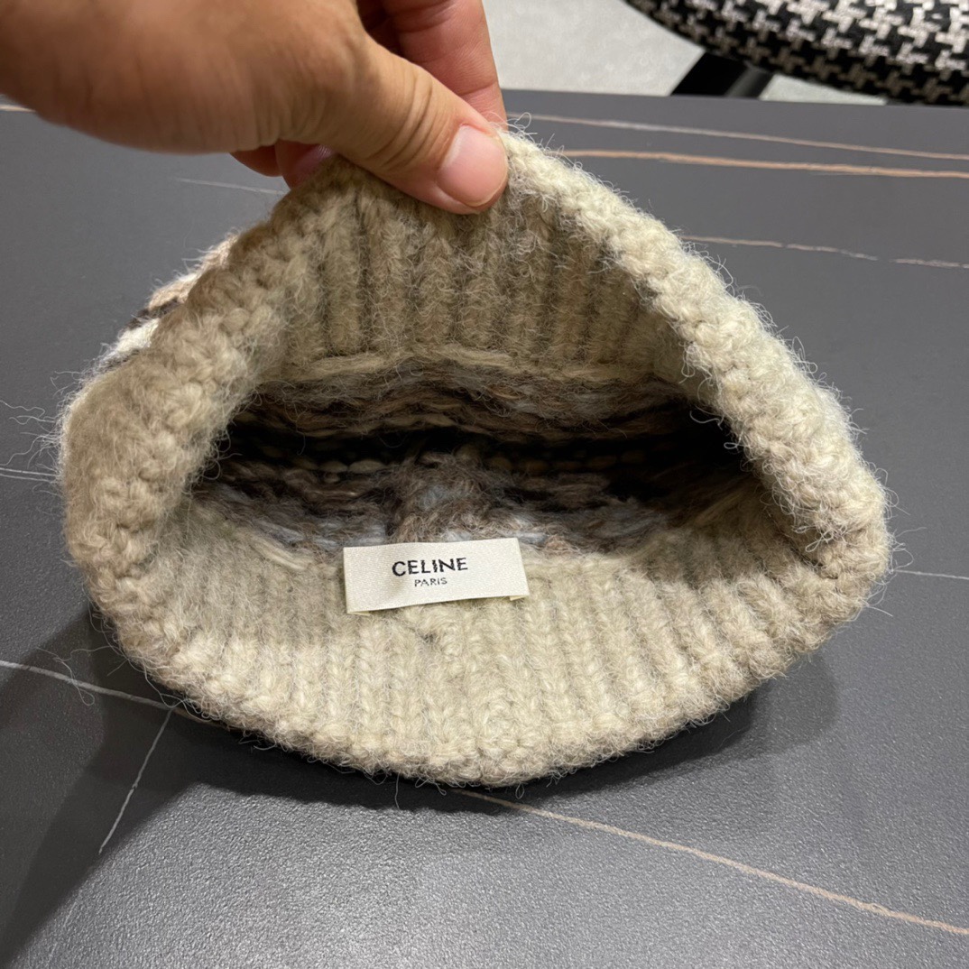 [TOP] CELINE Wool Knitted Hat - 4 Colour