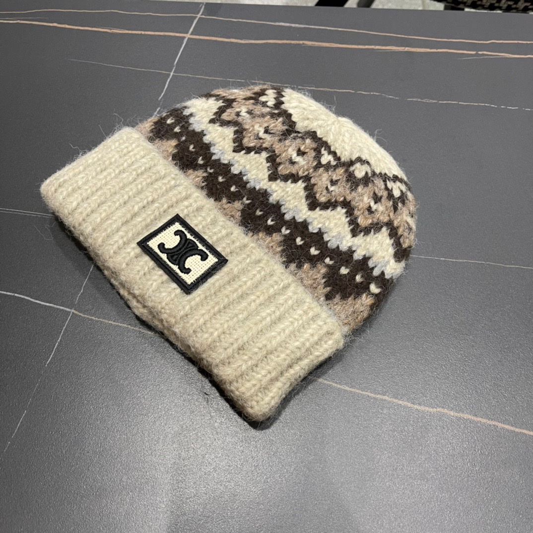 [TOP] CELINE Wool Knitted Hat - 4 Colour