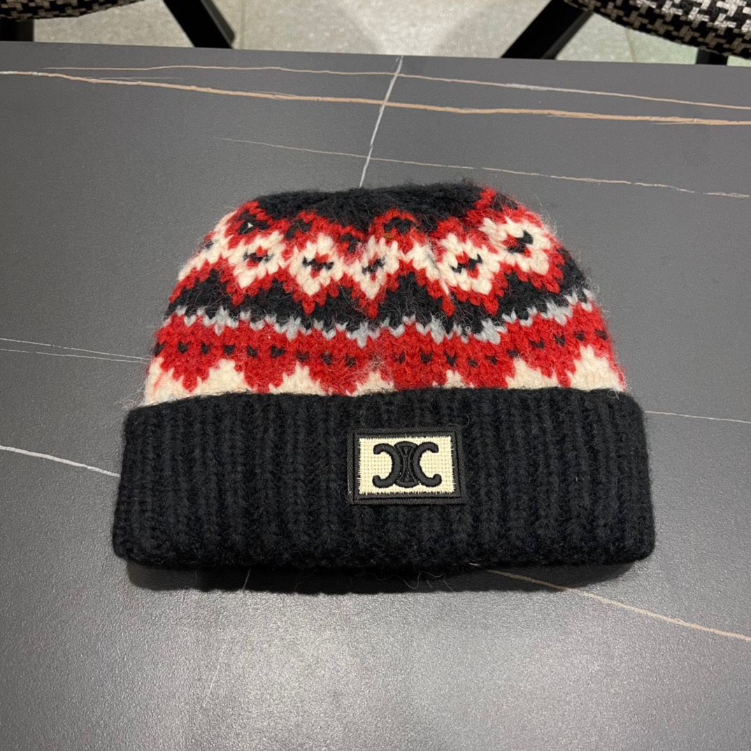 [TOP] CELINE Wool Knitted Hat - 4 Colour