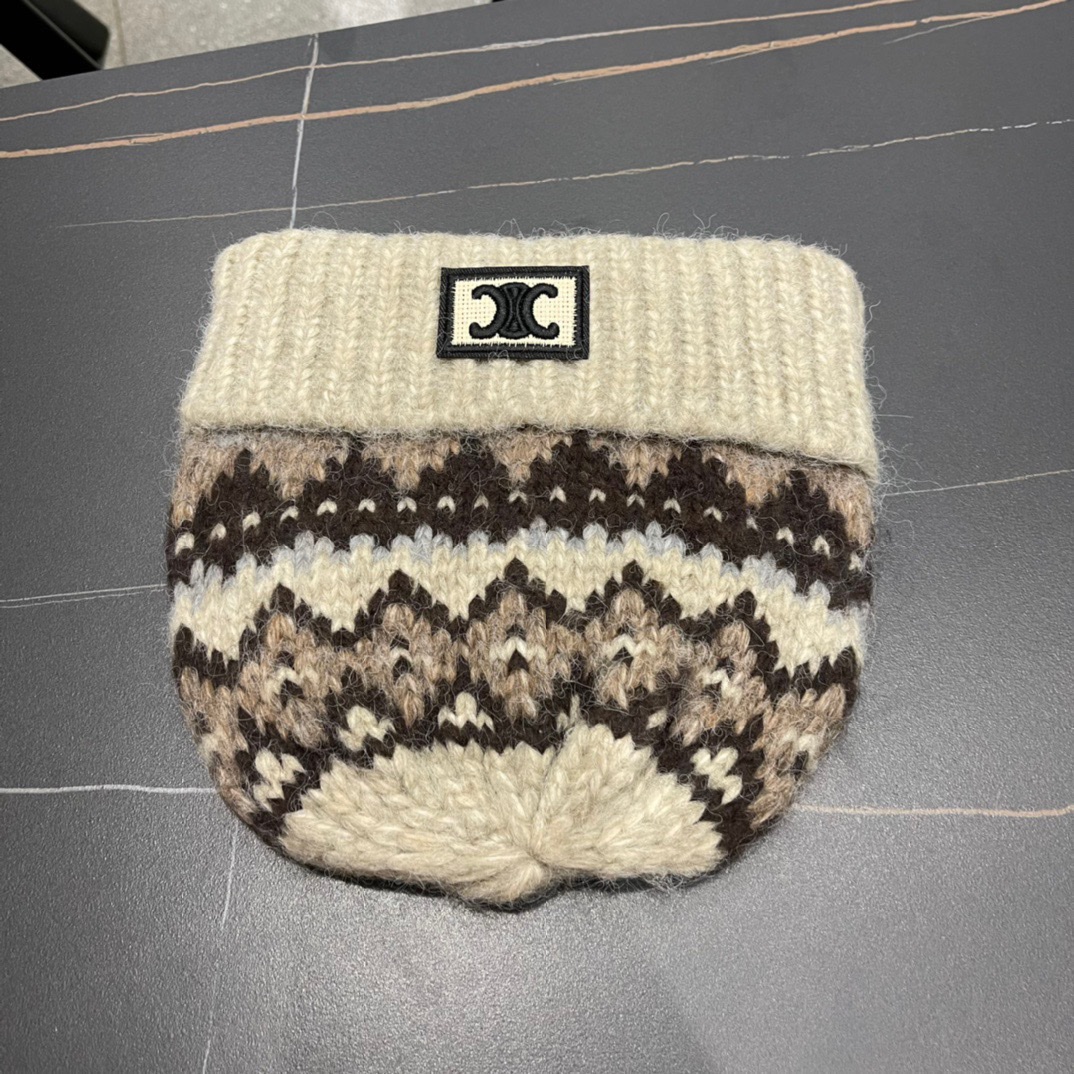 [TOP] CELINE Wool Knitted Hat - 4 Colour