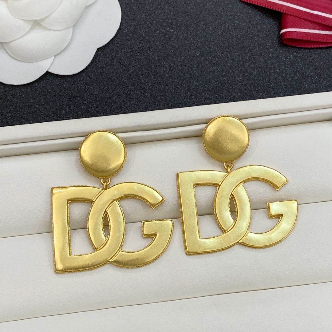 [TOP] Dolce & Gabbana D&G Earrings 3 Size - Gold