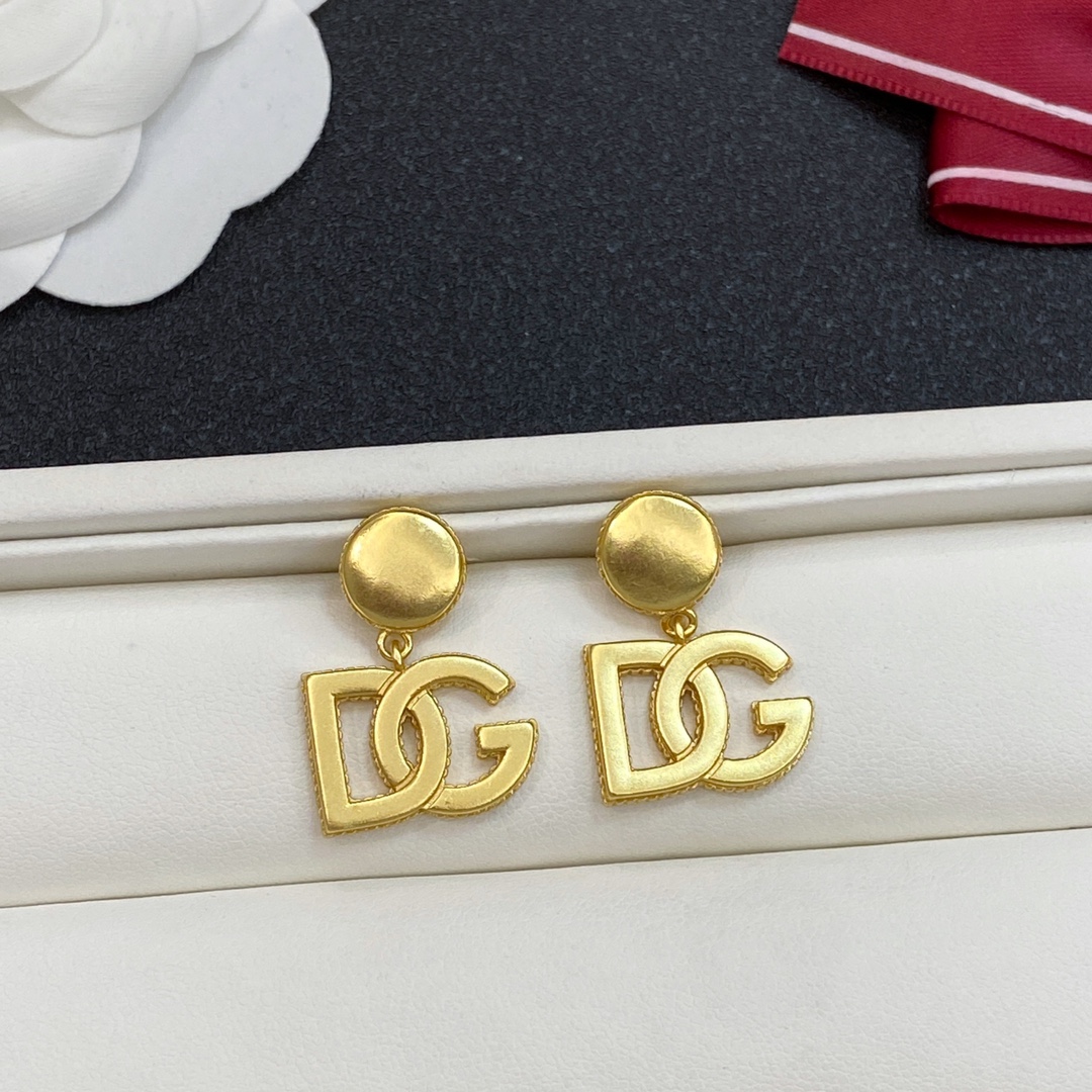 [TOP] Dolce & Gabbana D&G Earrings 3 Size - Gold