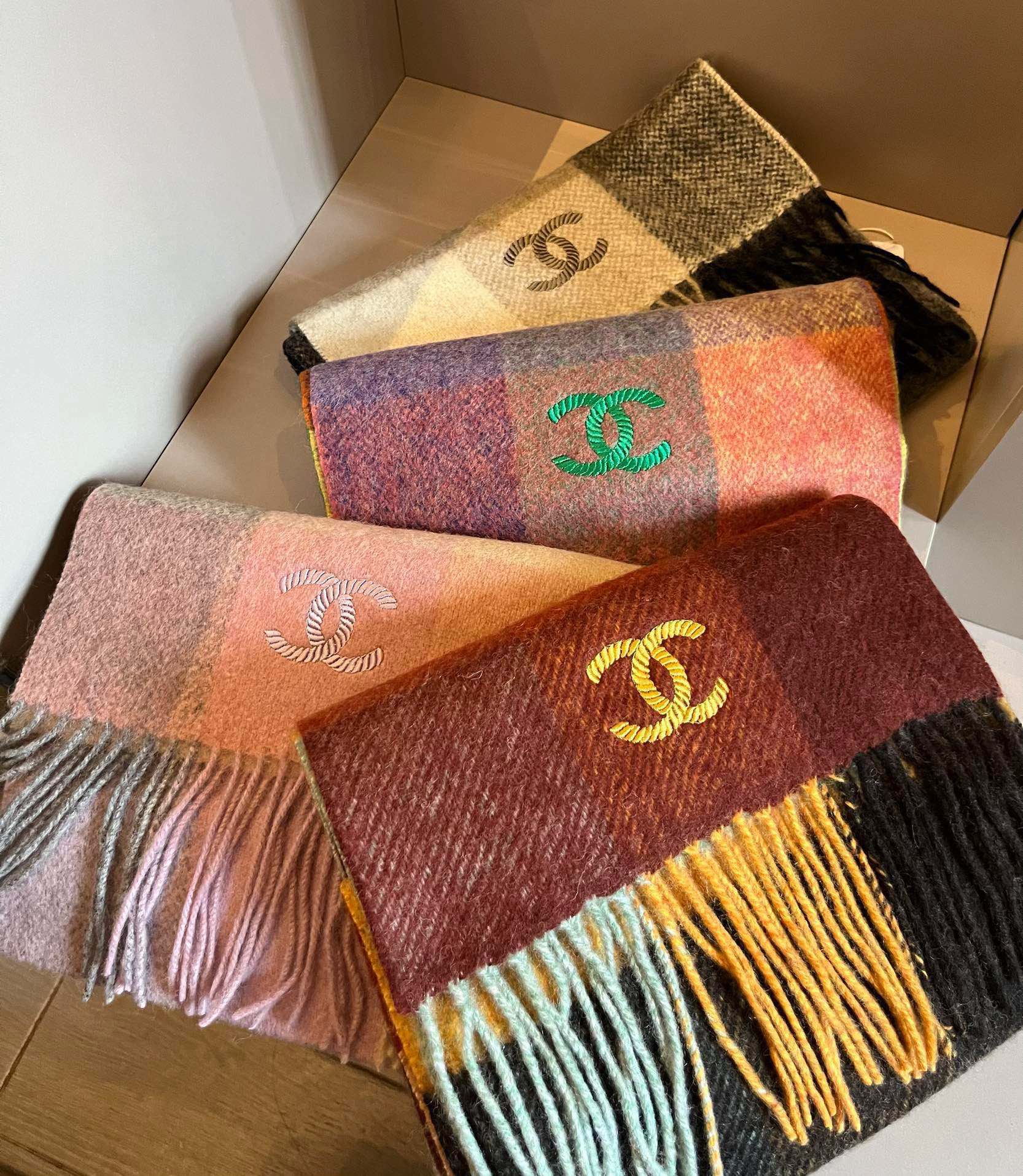 [TOP] CHANEL CC  Scarf 30*200cm - 4 Colors