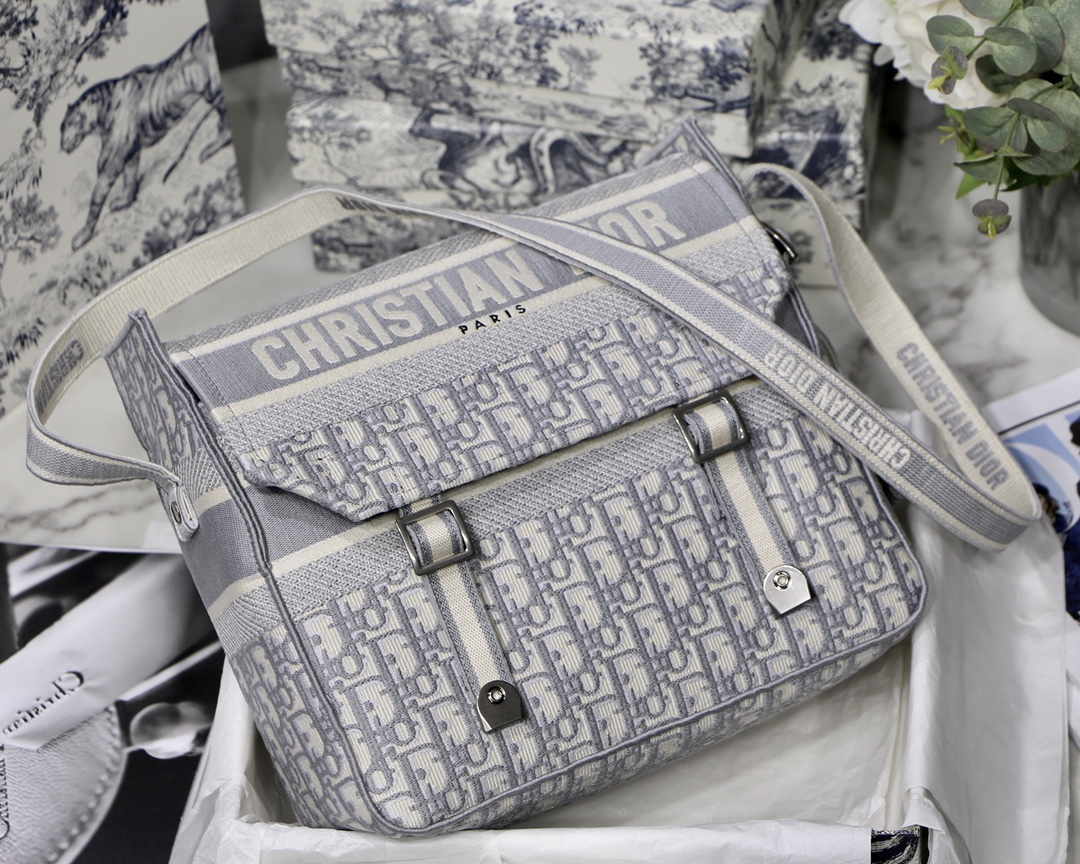 [TOP] Christian Dior Messenger Bag 27x28x11CM - Gray