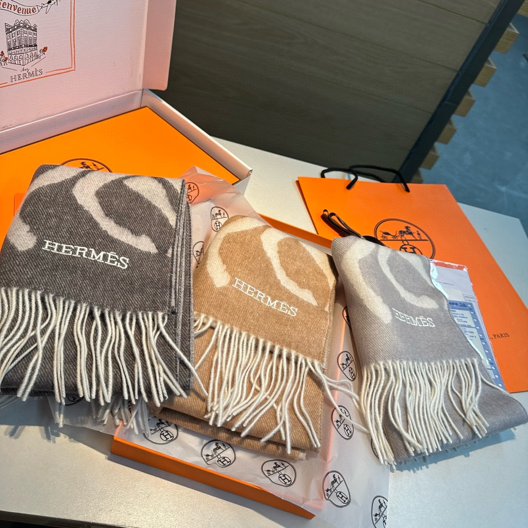 [TOP] HERMES Scarf 30*180cm - 3 Colors