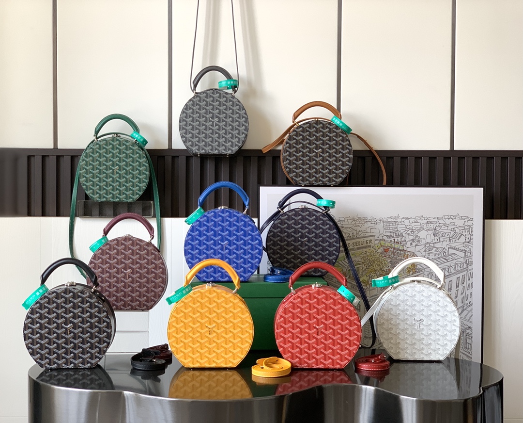 [TOP] Goyard Alto Hatbox Trunk  Bag  16.5  x 7 x 18 cm- 10 Colors