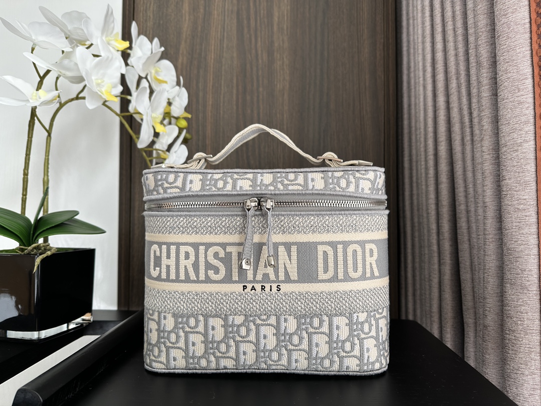 [TOP] Christian Dior Travel Oblique Makeup Bag 25X14X15cm - 2 Colour