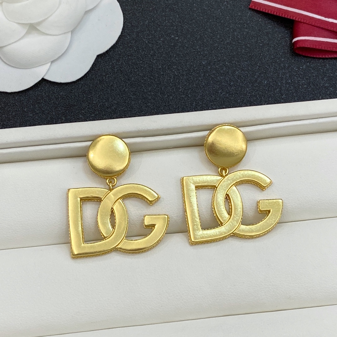 [TOP] Dolce & Gabbana D&G Earrings 3 Size - Gold