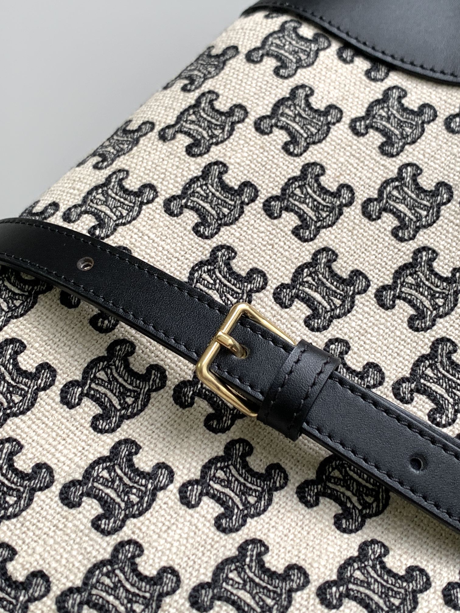 [TOP] CELINE Cabas bag Printed Cow Leather Horizontal Mini Handbag 35*22*7cm - Black