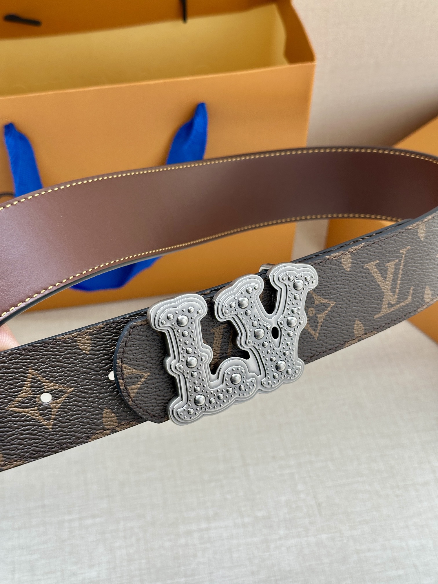 [TOP] Louis Vuitton LV Dimension Reversible Belt - 4.0CM