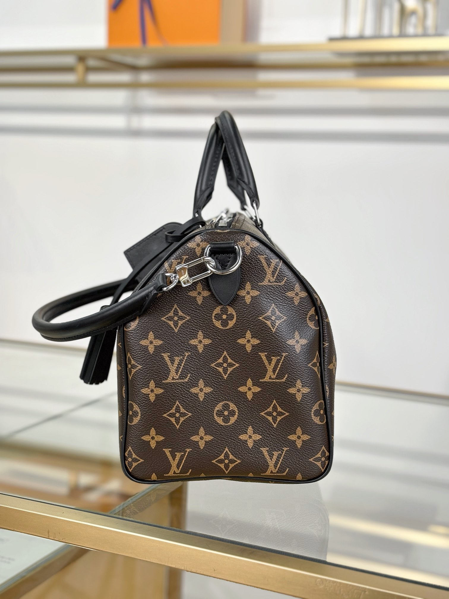 [TOP] Louis Vuitton LV SPEEDY SOFT 30 DARK Bags 30x21x17cm - Brown