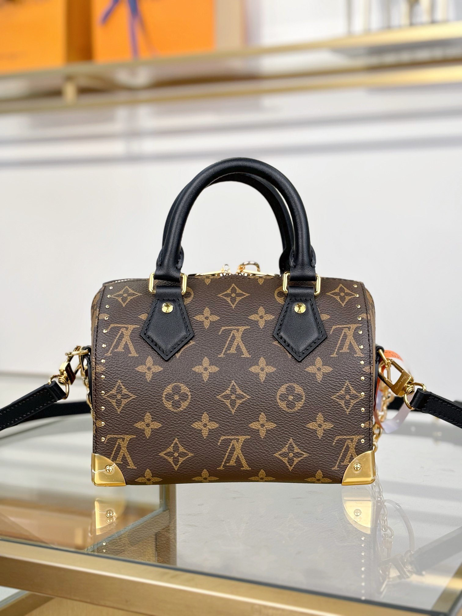 [TOP] Louis Vuitton LV SPEEDY TRUNK 20  Bags 20.5x13.5x11cm  - Brown
