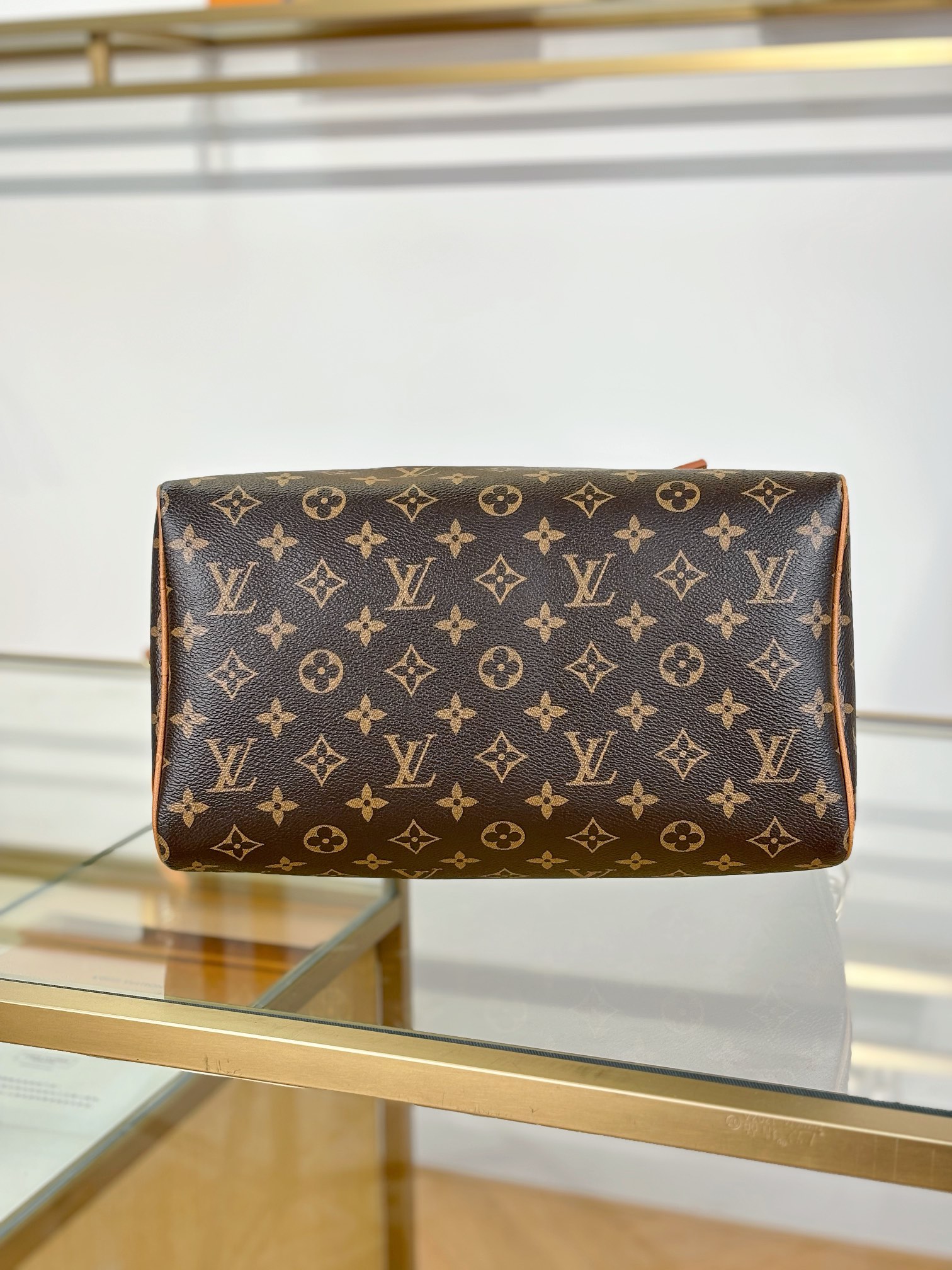 [TOP] Louis Vuitton LV SPEEDY SOFT 30 Bags With Ostrich Leather Handle 30x21x17cm - Brown