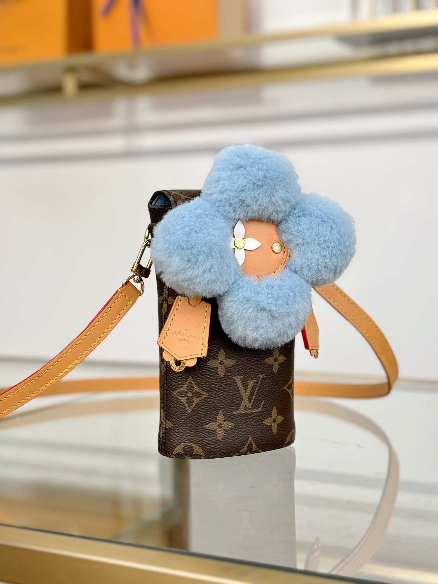 [TOP] Louis Vuitton LV VIVIENNE Mobile Phone Bag 17.5x4.5x10cm - Brown