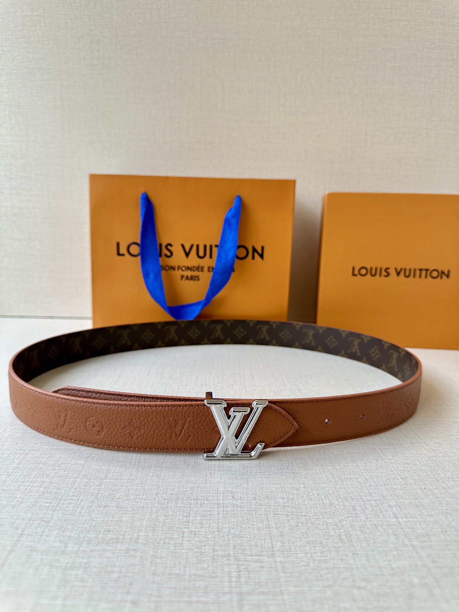 [TOP] Louis Vuitton LV Flowergram Reversible Belt - 3.0CM