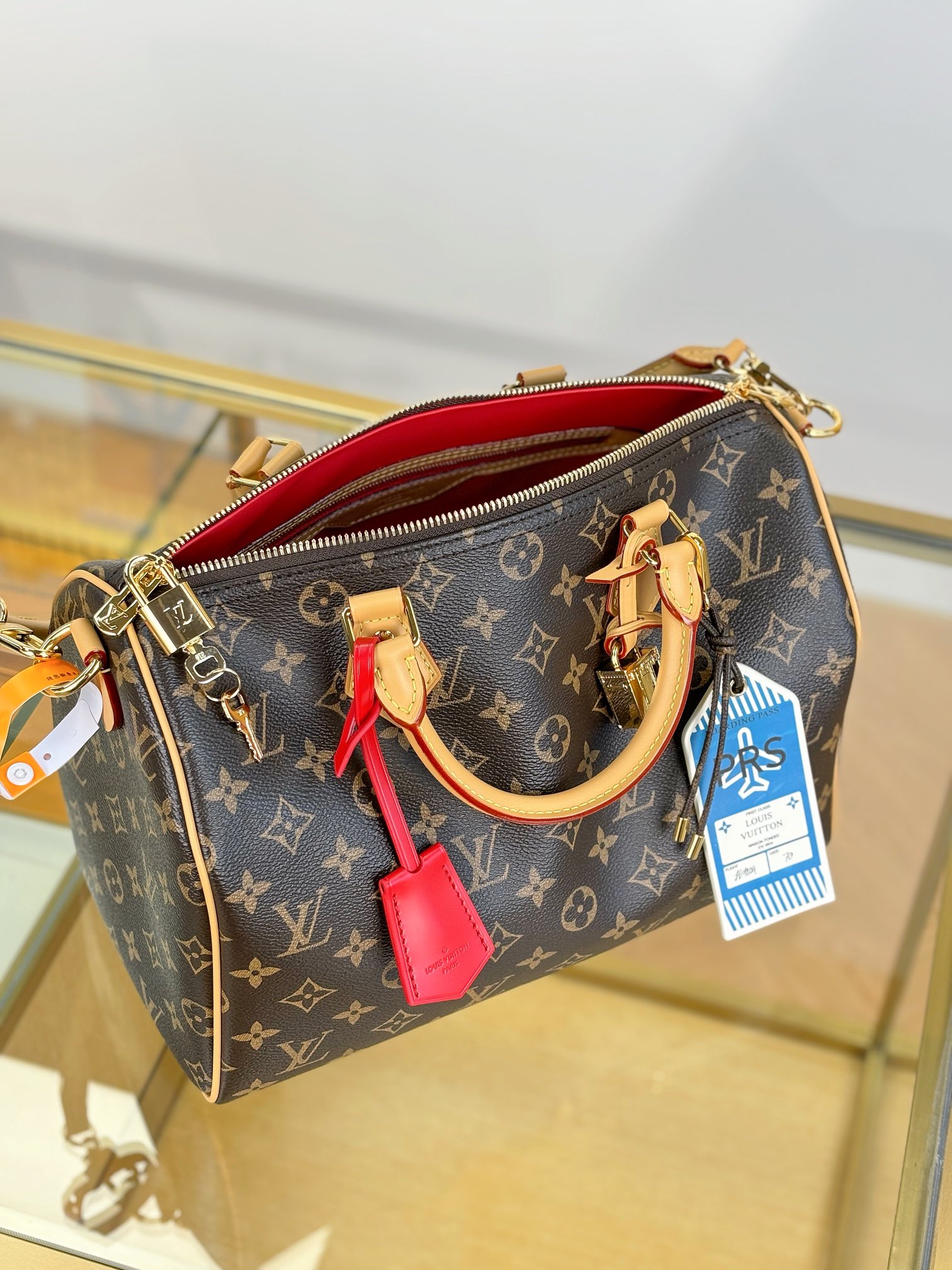 [TOP] Louis Vuitton LV SPEEDY SOFT 30 CRAFTY  Bags 30x21x17cm - Brown