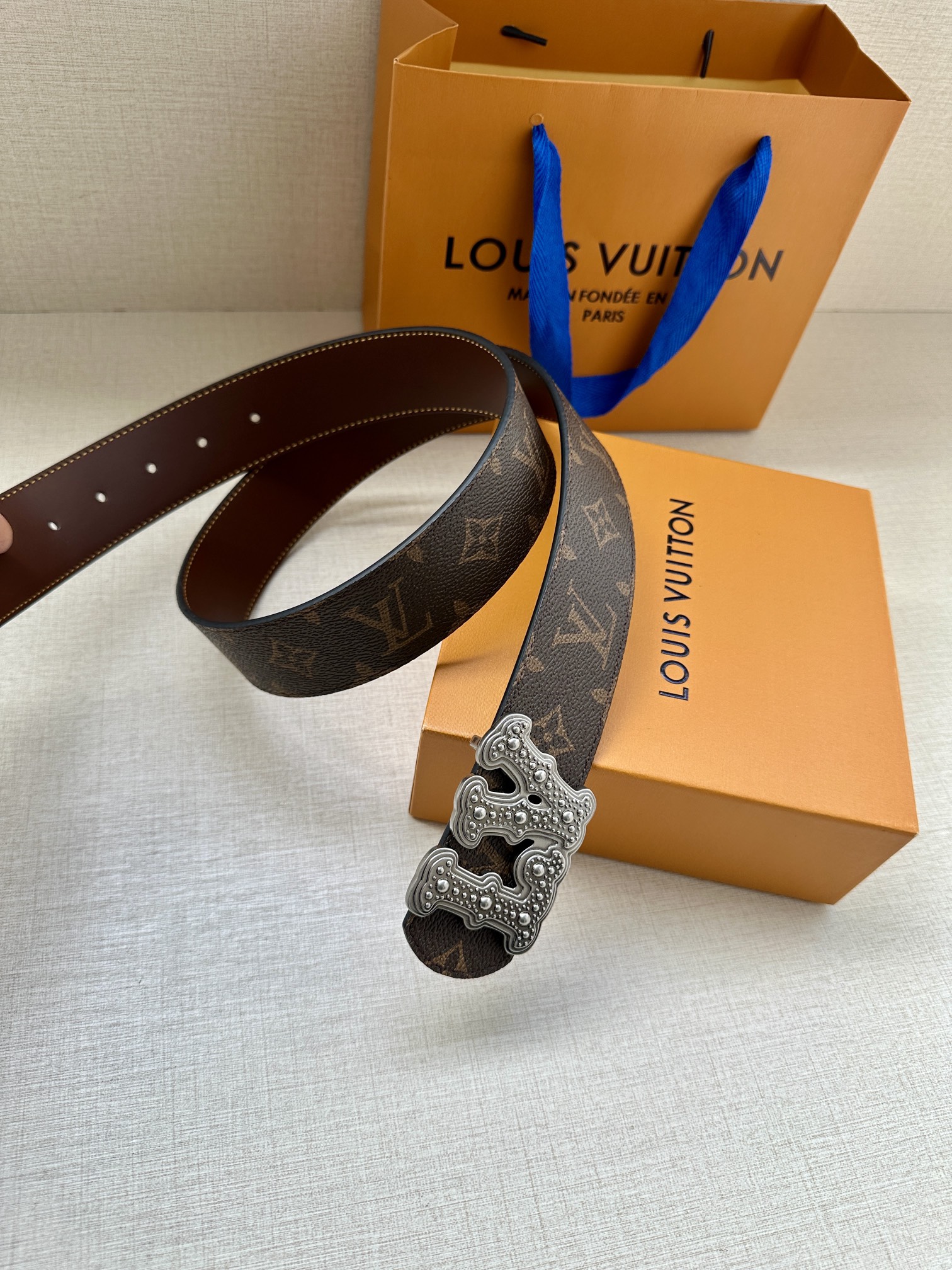 [TOP] Louis Vuitton LV Dimension Reversible Belt - 4.0CM