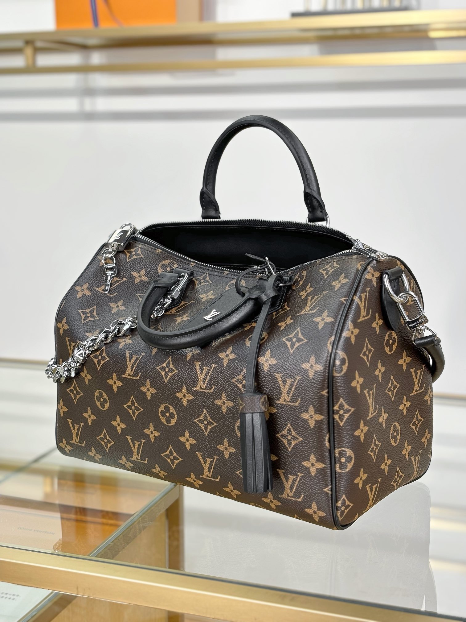 [TOP] Louis Vuitton LV SPEEDY SOFT 30 DARK Bags 30x21x17cm - Brown