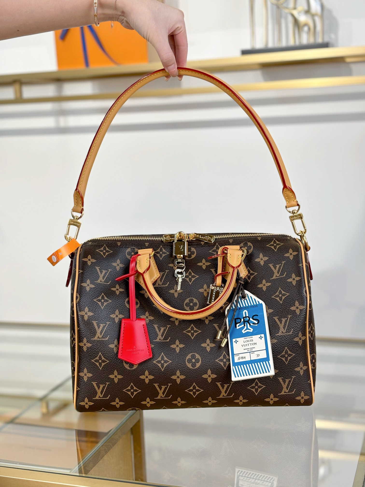 [TOP] Louis Vuitton LV SPEEDY SOFT 30 CRAFTY  Bags 30x21x17cm - Brown