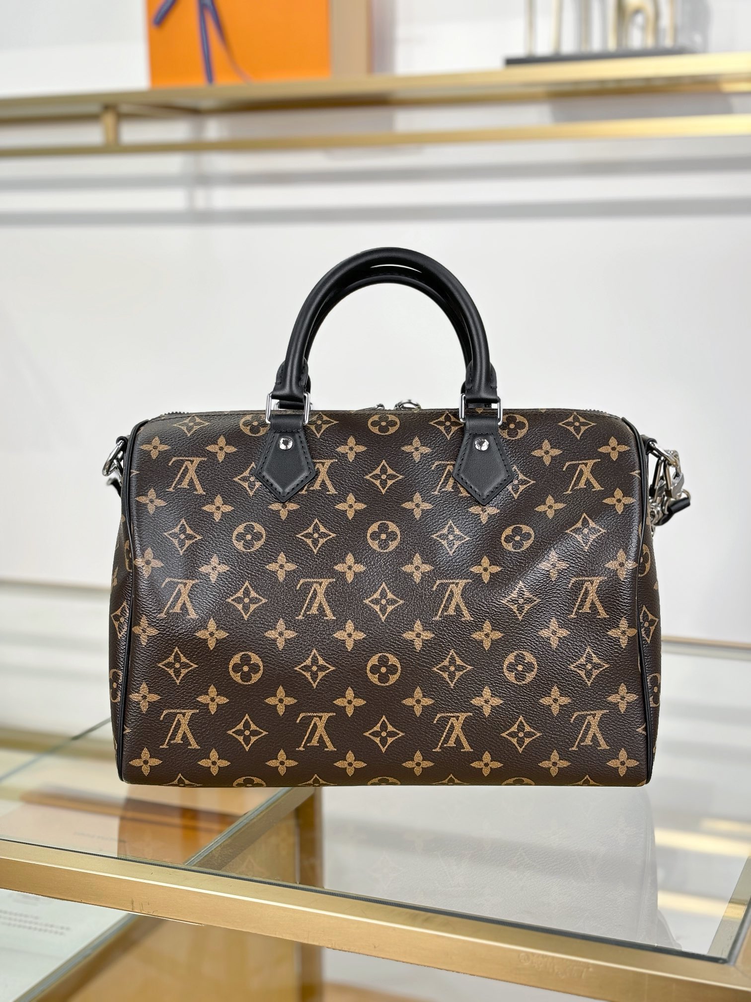 [TOP] Louis Vuitton LV SPEEDY SOFT 30 DARK Bags 30x21x17cm - Brown
