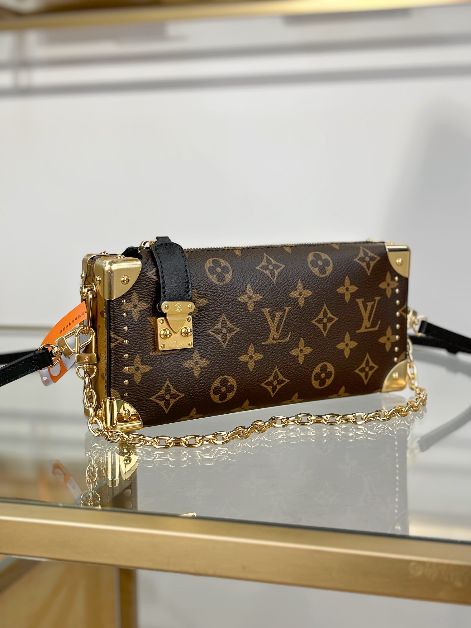 [TOP] Louis Vuitton LV SLIM TRUNK Bag 23x12x4cm - Brown