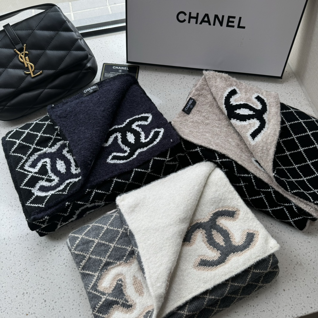 [TOP] CHANEL Scarf 30*185cm - 3 Colors