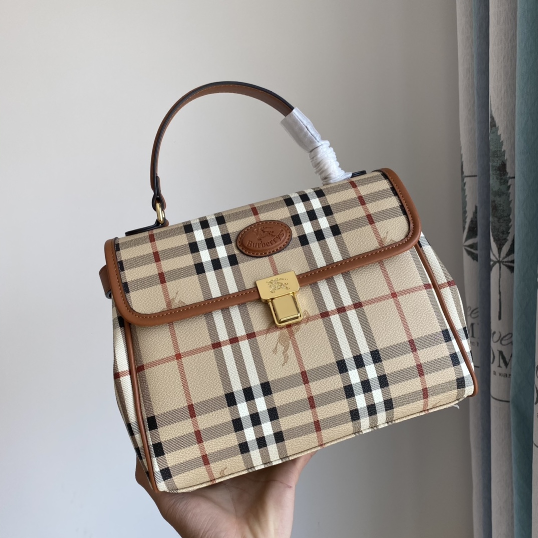 [TOP] BURBERRY Handbag 26/10/21cm - Brown